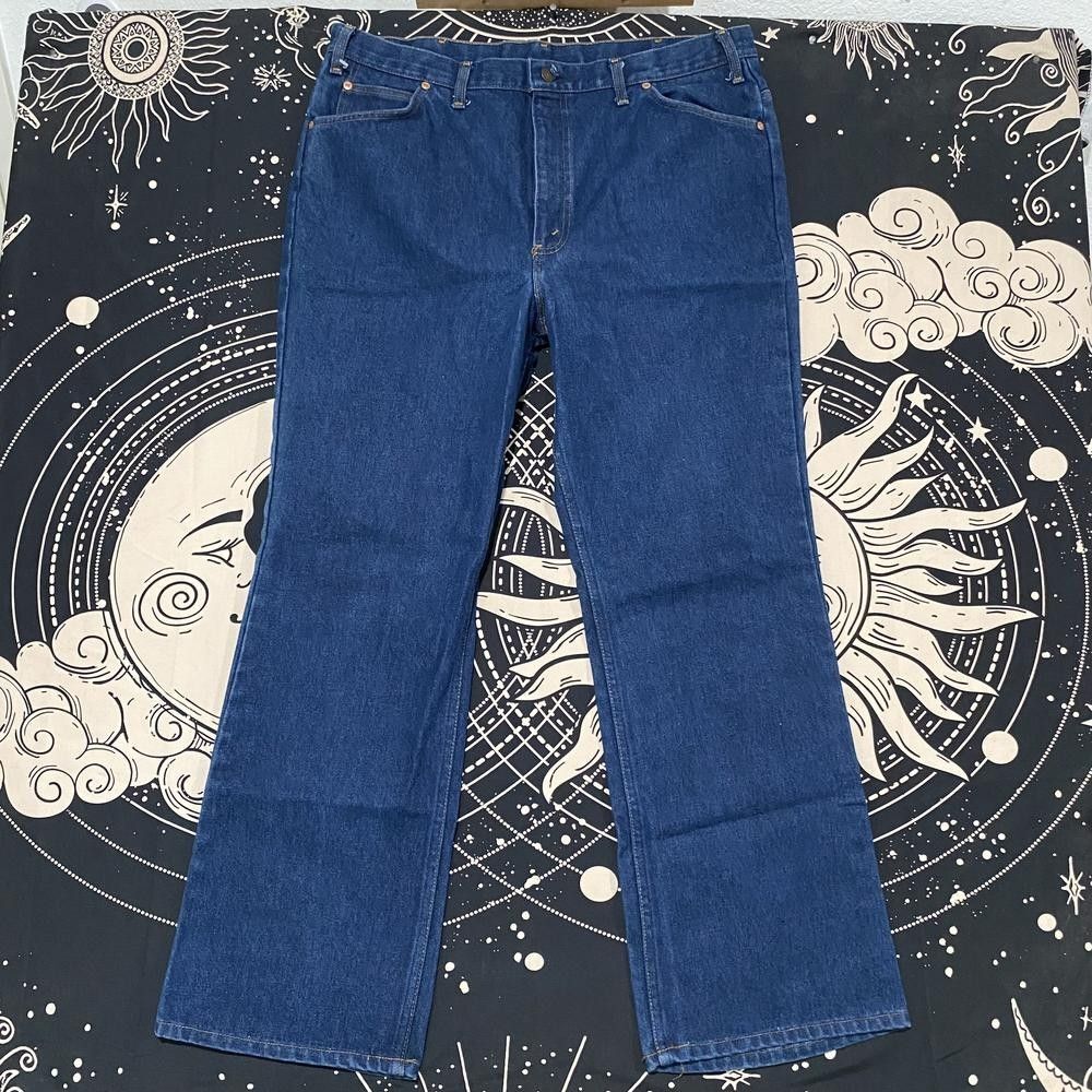 Vintage JCPenney Plain Pockets Bootcut Jeans Mens 40x31 Blue Cotton Denim USA